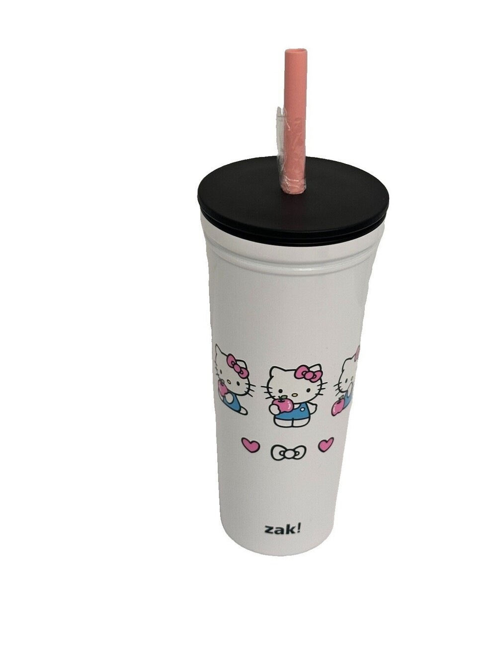 Hello Kitty Tumbler 23oz Stainless Steel 2024 ZAK! With Lid & Straw New